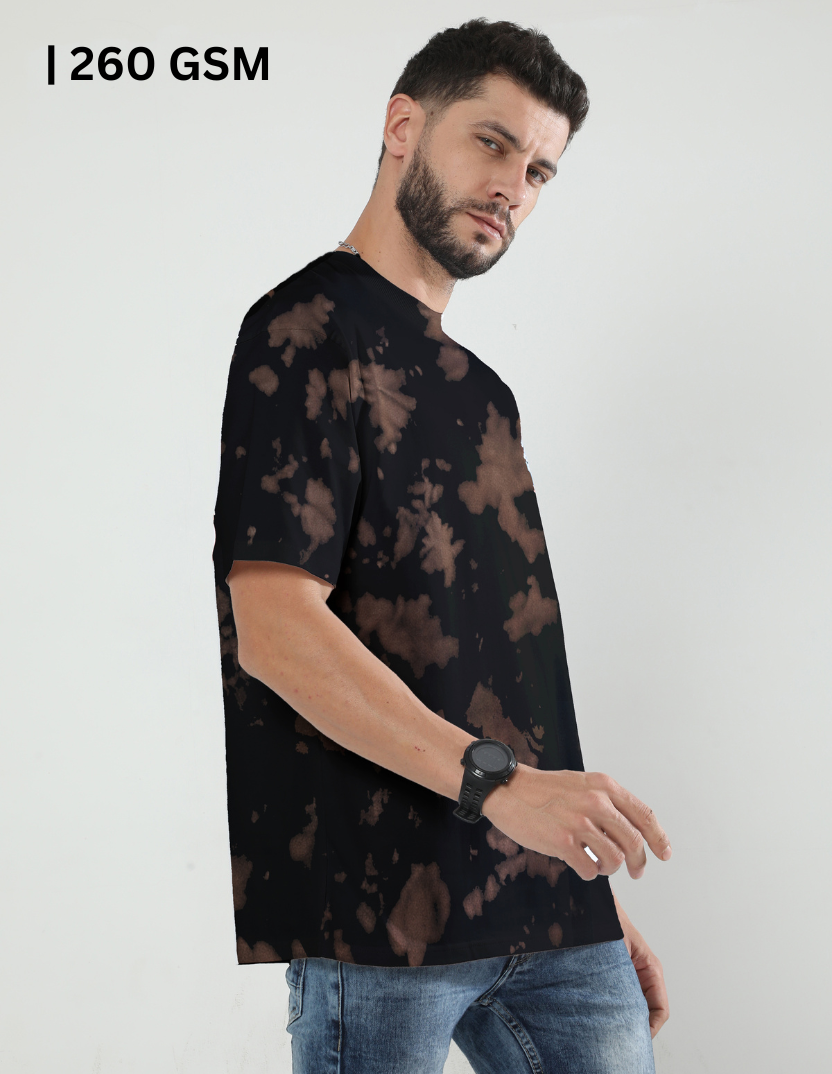 Brown Splatter Oversized Tee