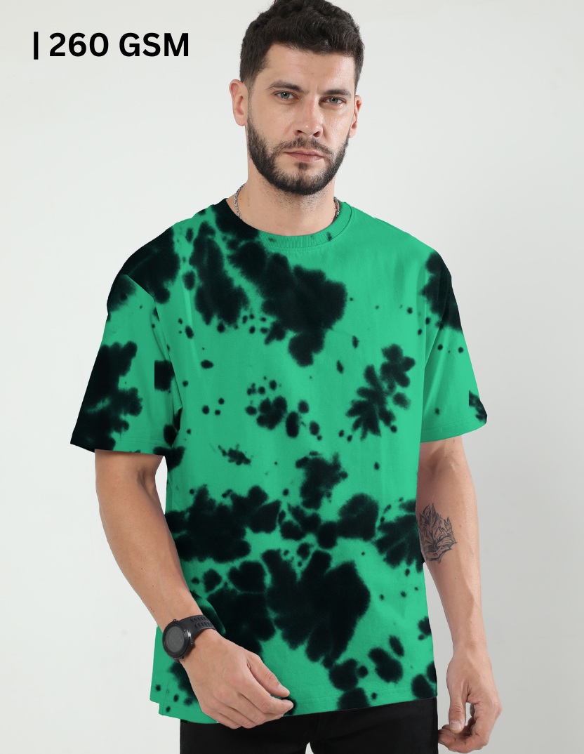 Green Splatter Oversized Tee