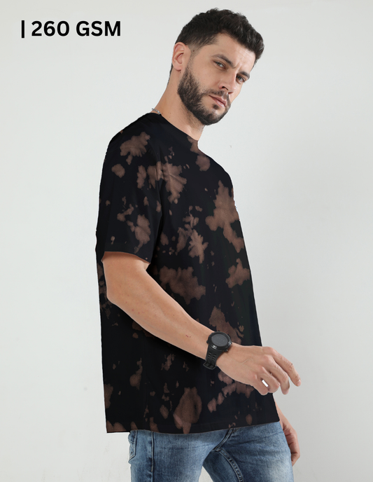 Brown Splatter Oversized Tee