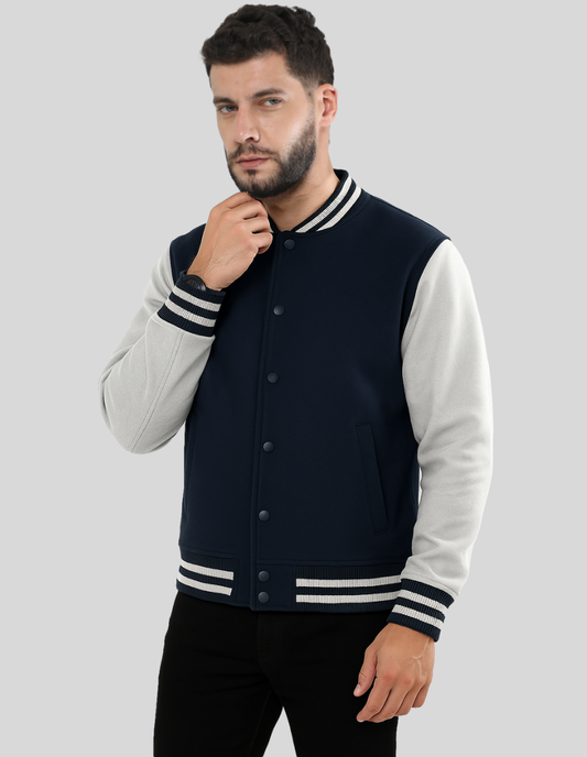 Navy Blue Premium Varsity Jacket