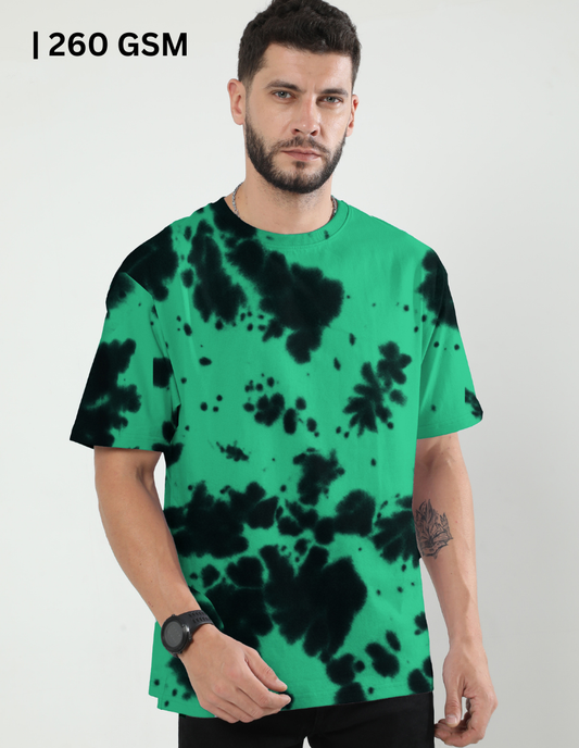 Green Splatter Oversized Tee