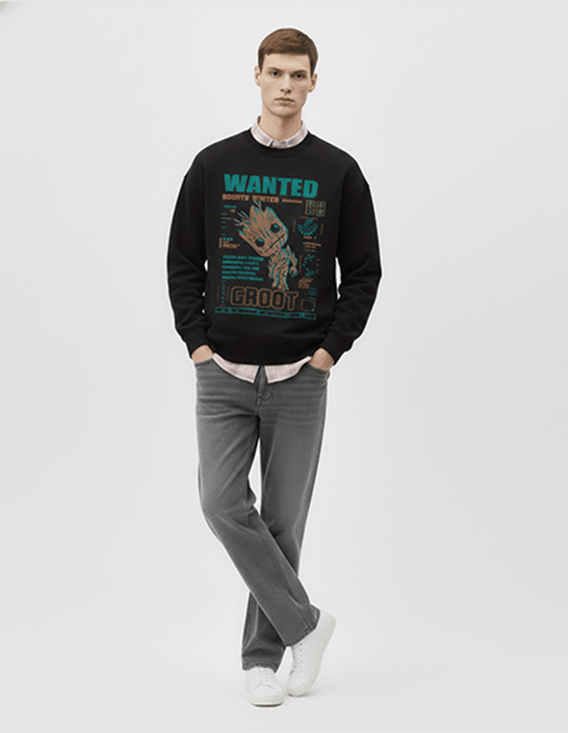 Groot Graphic Oversized Sweatshirt