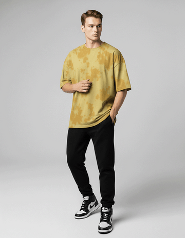 Yellow Tie Dye Oversized Tee