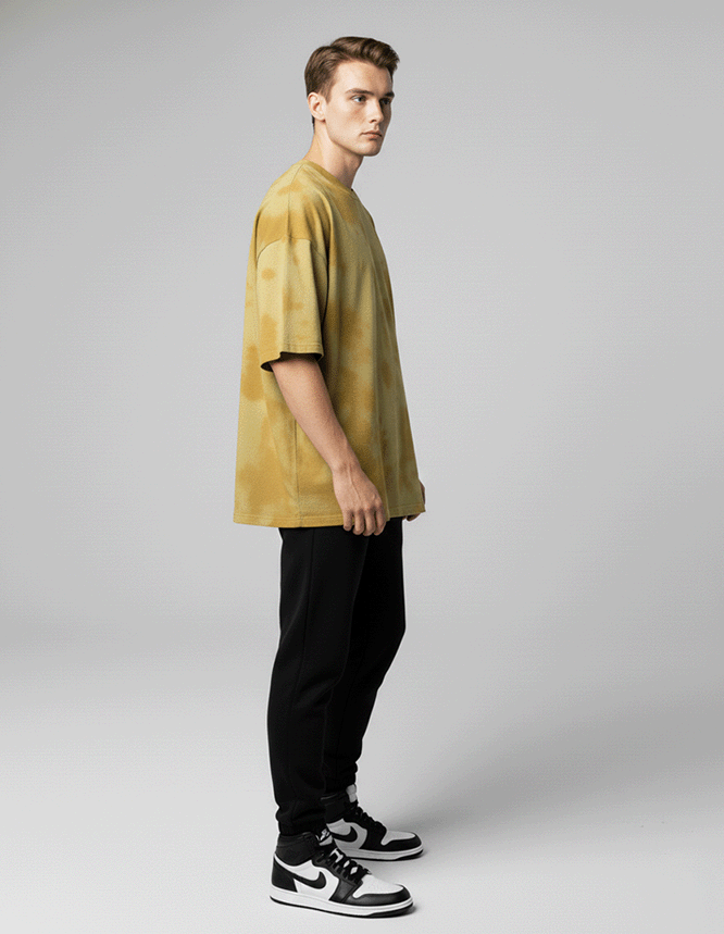Yellow Tie Dye Oversized Tee