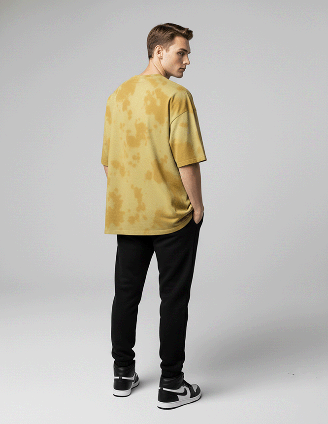 Yellow Tie Dye Oversized Tee