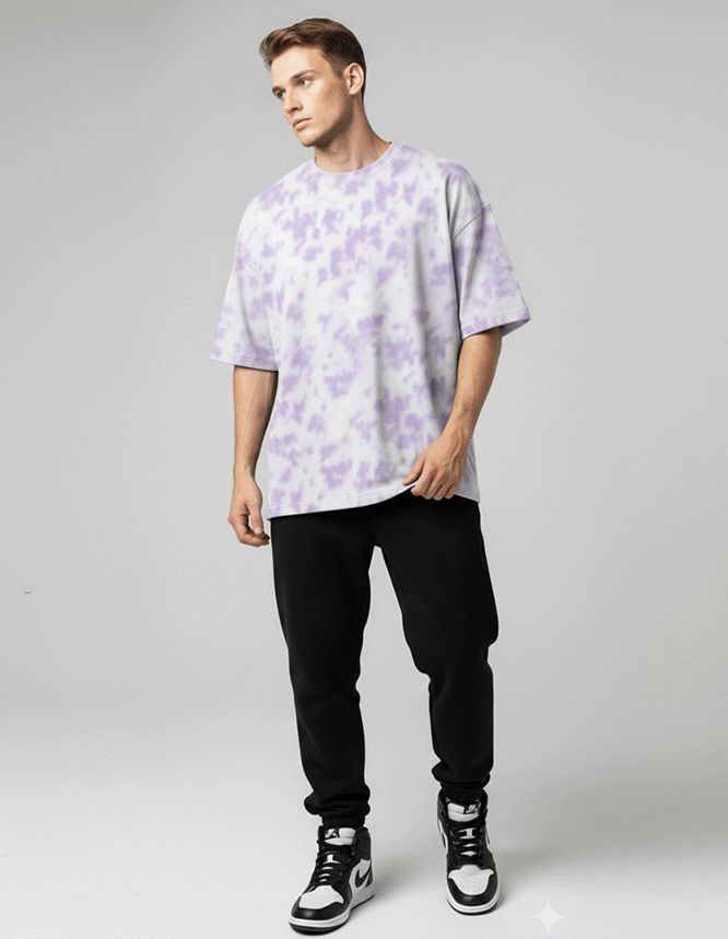 Lavender Tie Dye Oversized Tee