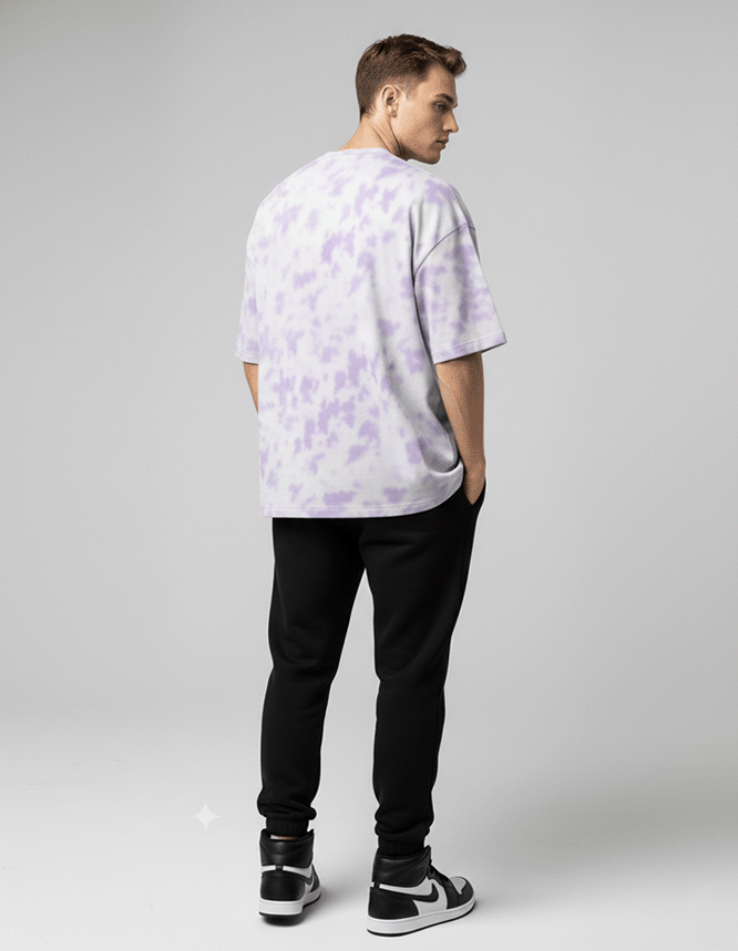 Lavender Tie Dye Oversized Tee