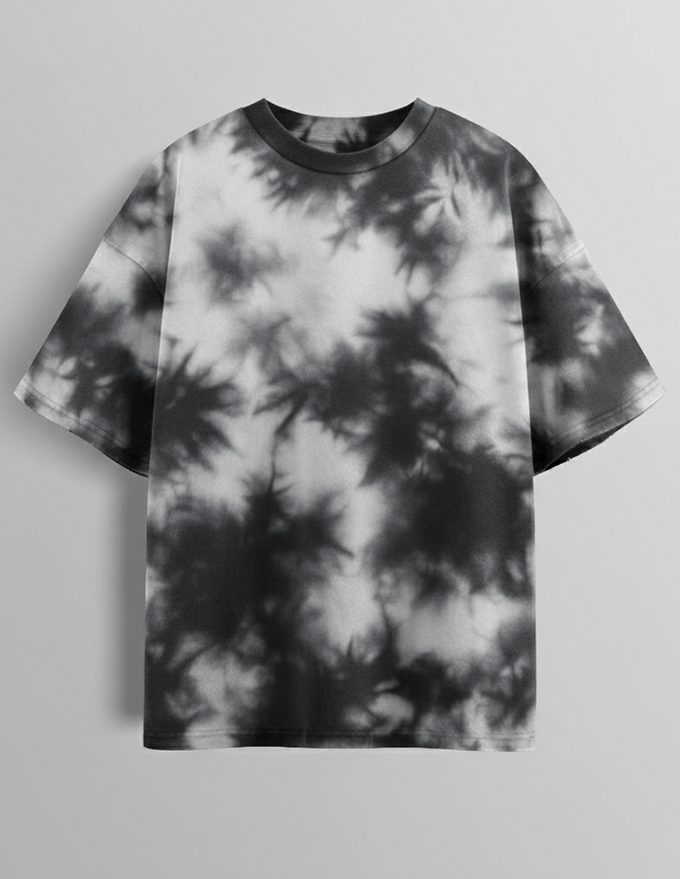 Black Tie Dye Oversized Tee