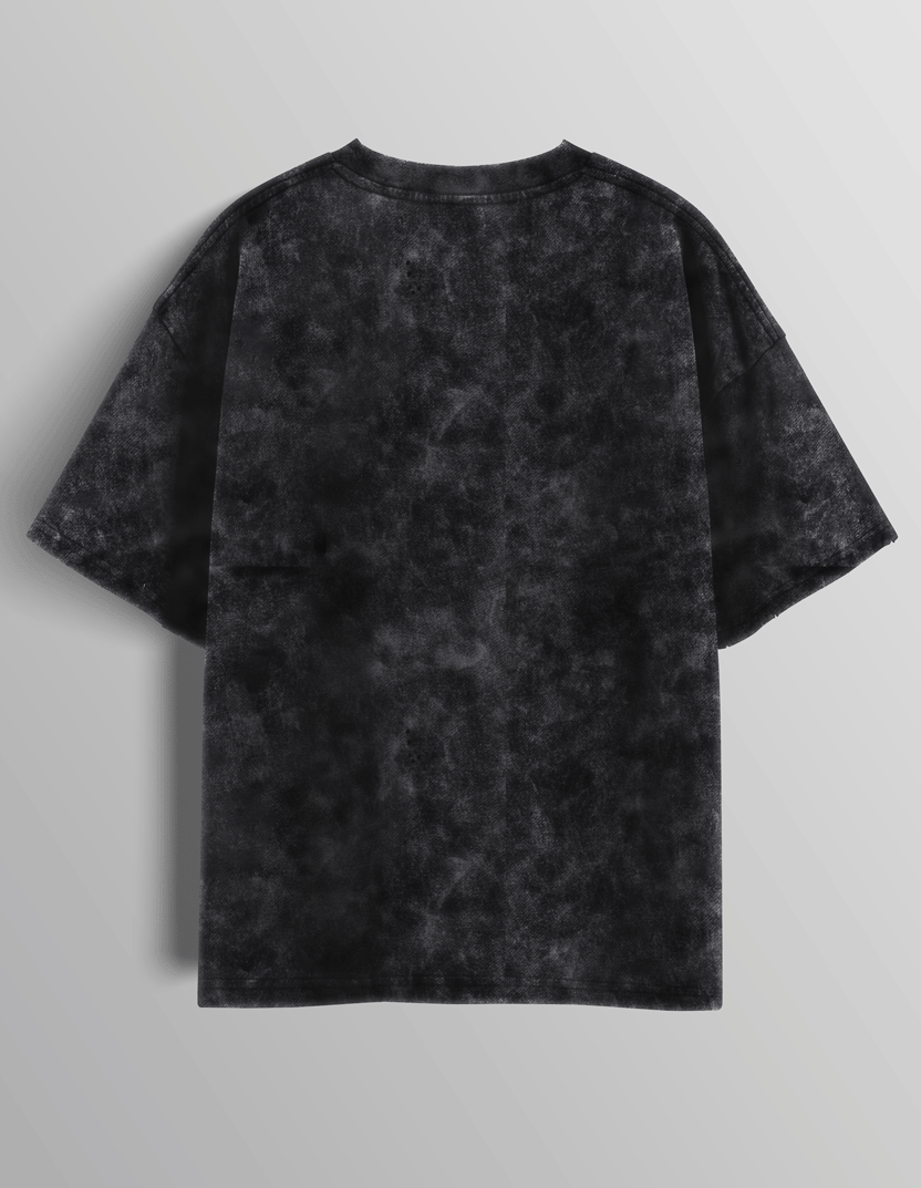 Black Acid Washed Oversized Tee