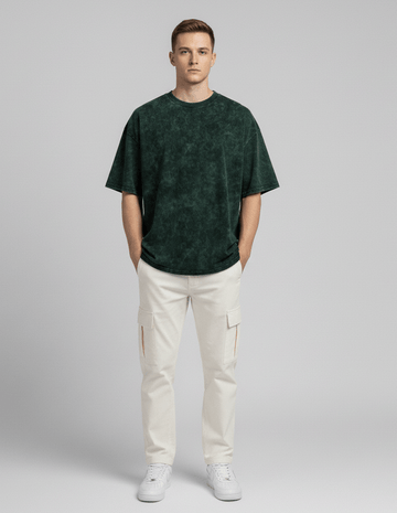 Green Acid Washed Oversized T-Shirt