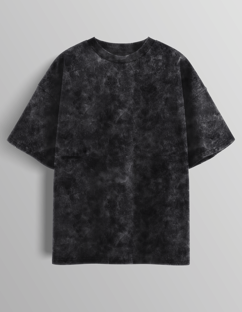 Black Acid Washed Oversized Tee
