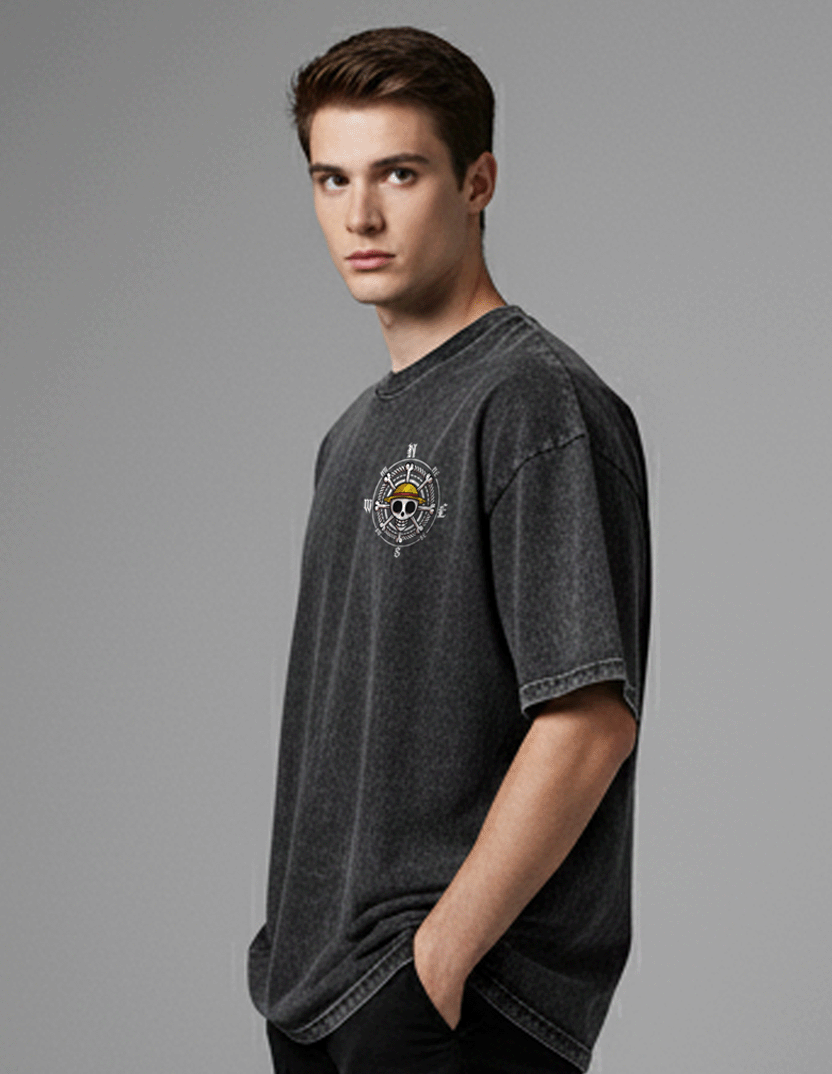 Kaidou Acid Washed Oversized Tee