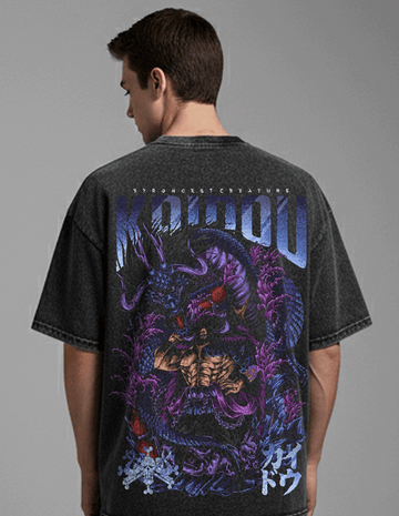 Kaidou Acid Washed Oversized Tee