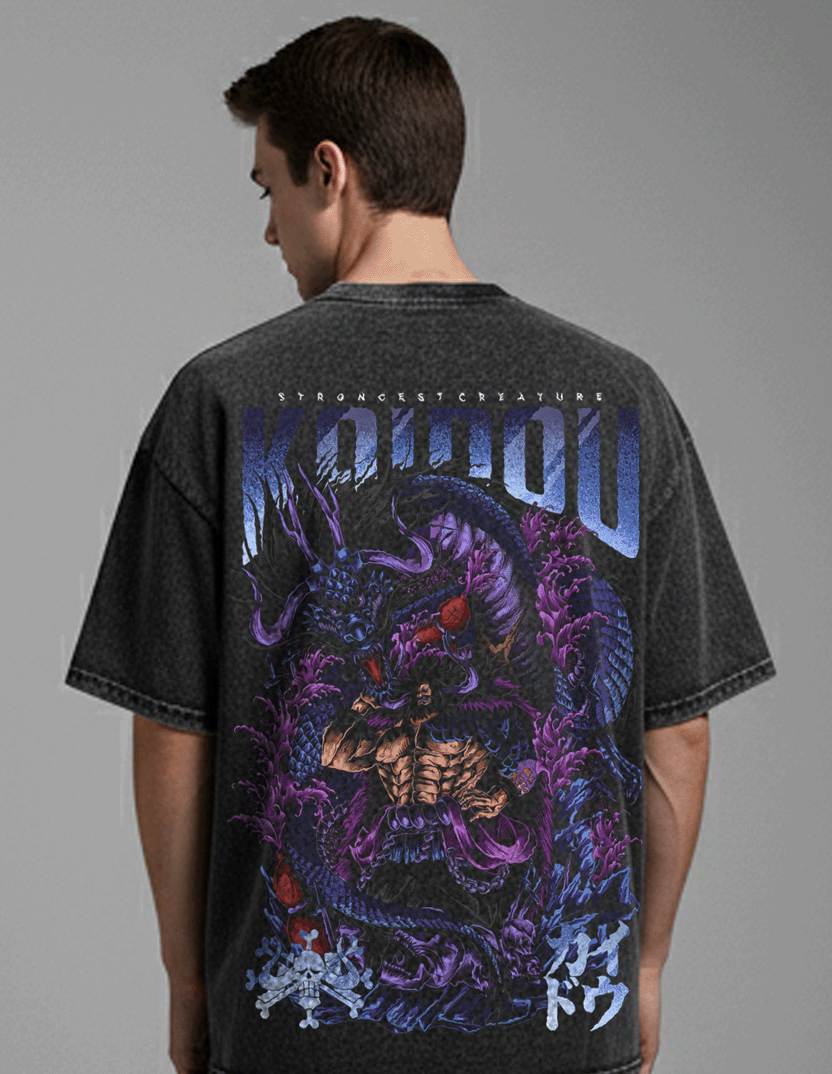 Kaidou Acid Washed Oversized Tee