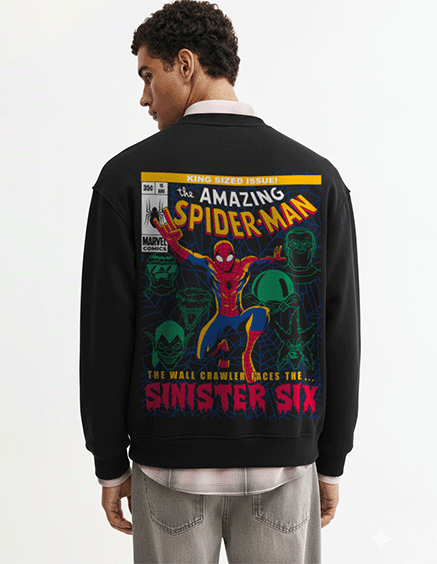 Spiderman Graphic Oversized Sweatshirt V2