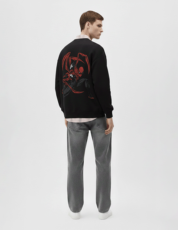 Spiderman Graphic Oversized Sweatshirt