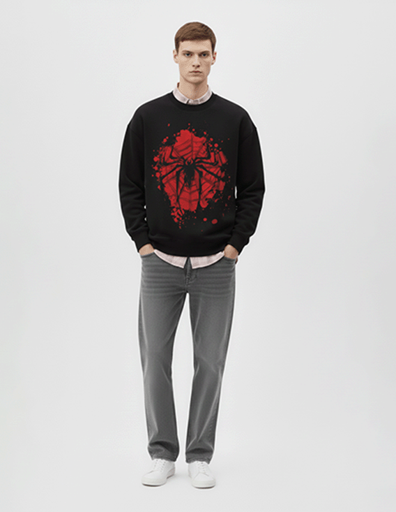 Spiderman Graphic Oversized Sweatshirt