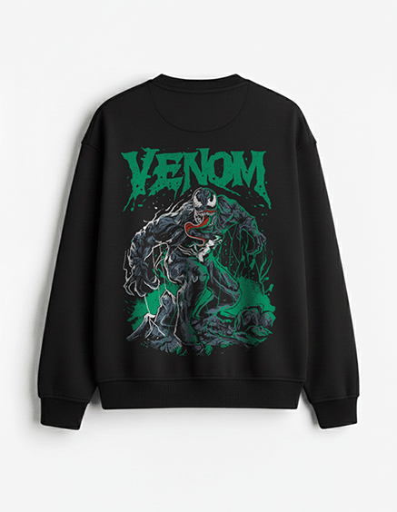 Venom Graphic Oversized Sweatshirt