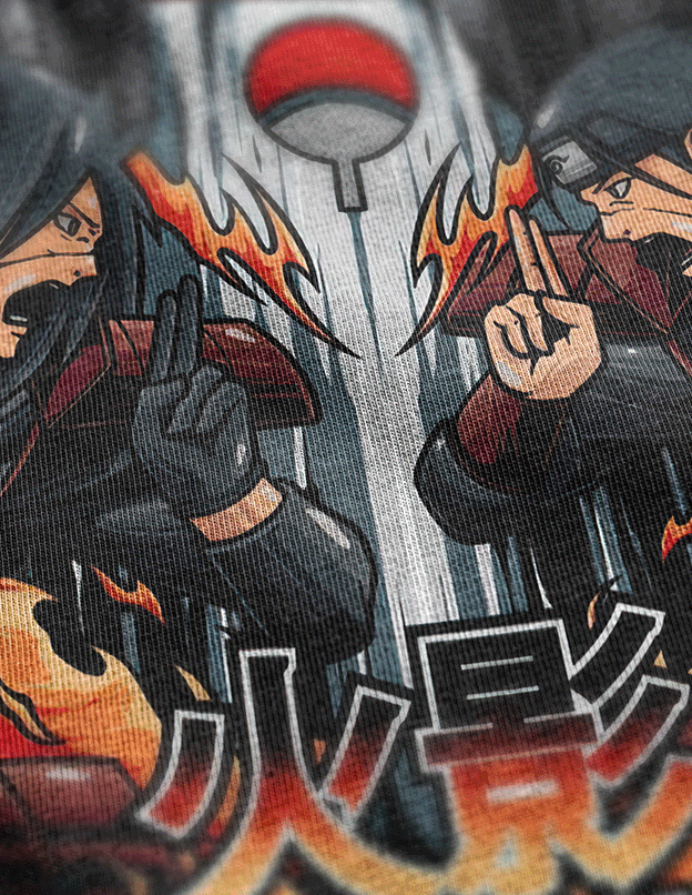 Hashirama vs Madara Acid Washed Oversized Tee