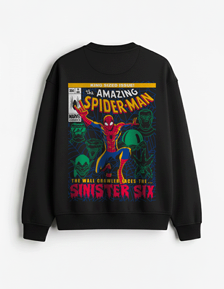 Spiderman Graphic Oversized Sweatshirt V2